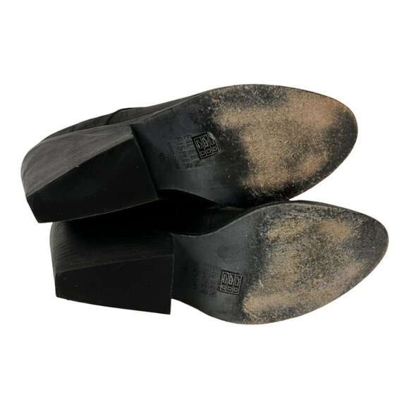 Eileen Fisher Womens Size 8.5 Black Leather Tag Wrap-Snap Leather Bootie - Picture 5 of 7